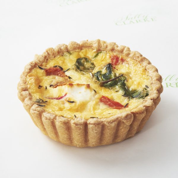 Goats cheese, red pepper, and spinach Individual Sally Clarke