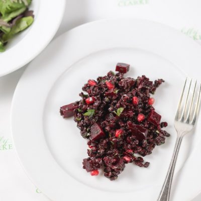 Riso Nero – Black rice with Beetroot and Pomegranate